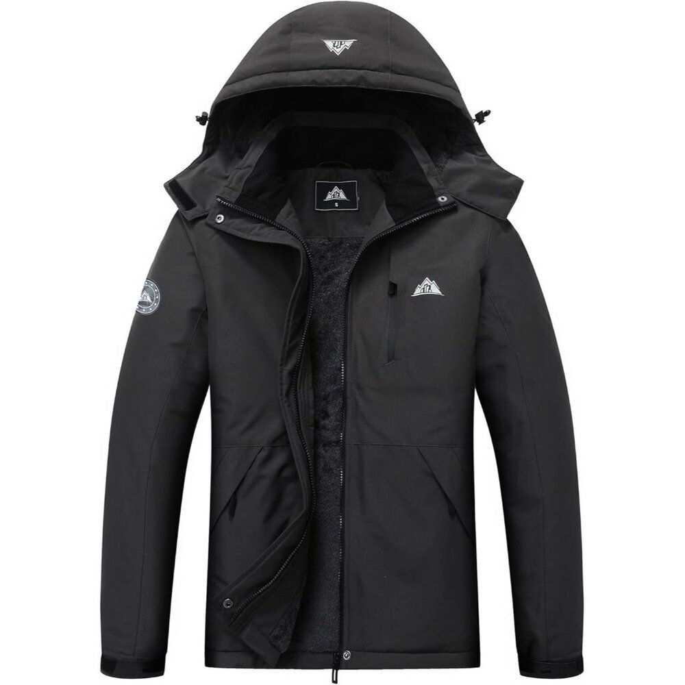 Women's Waterproof Snowboarding Dark Gray Snow Ski Jacket Coat Zipper Pockets